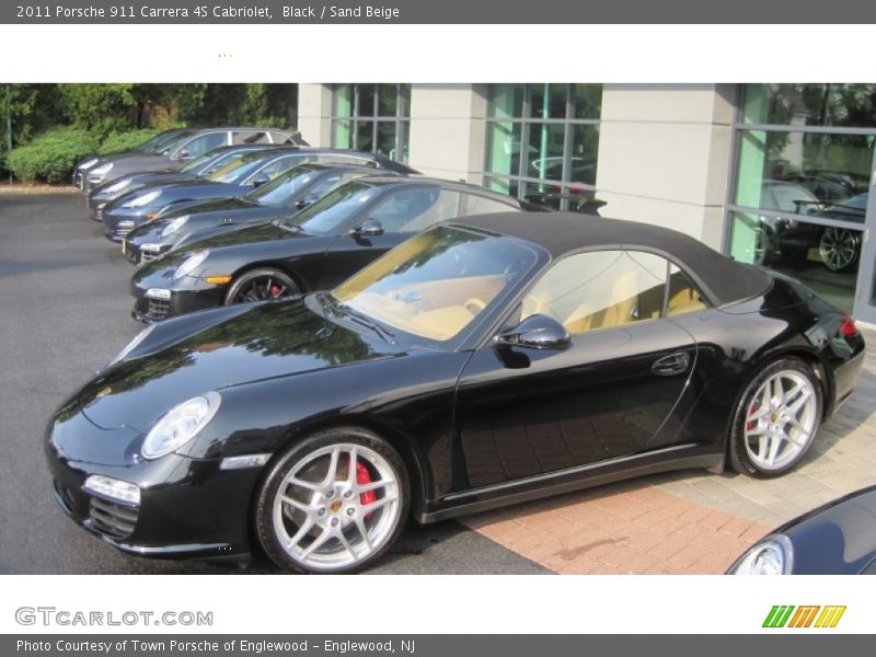 Black / Sand Beige 2011 Porsche 911 Carrera 4S Cabriolet