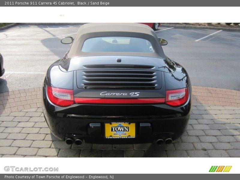 Black / Sand Beige 2011 Porsche 911 Carrera 4S Cabriolet