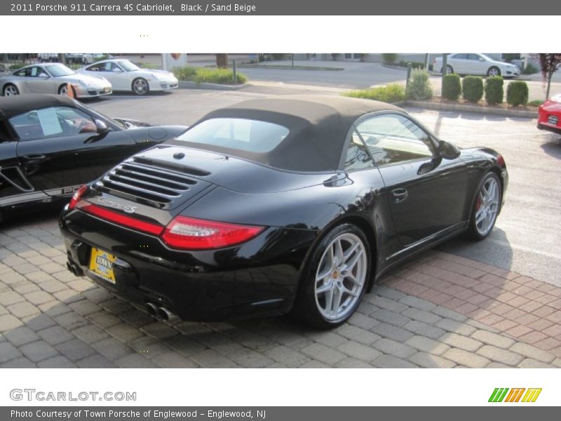 Black / Sand Beige 2011 Porsche 911 Carrera 4S Cabriolet