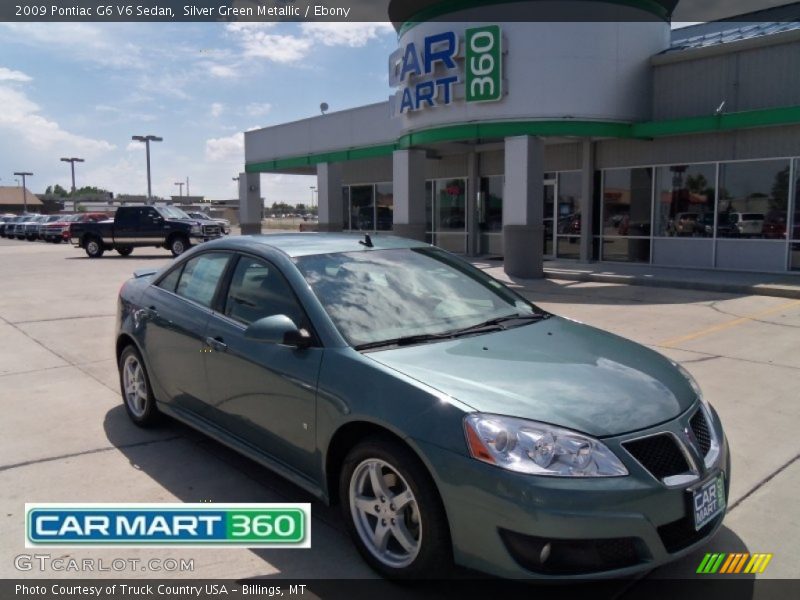 Silver Green Metallic / Ebony 2009 Pontiac G6 V6 Sedan