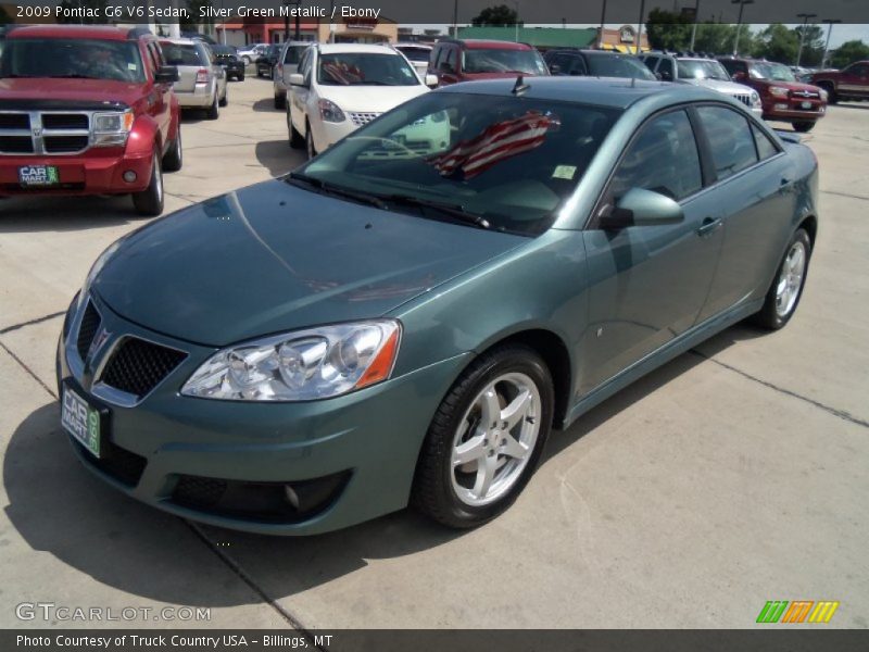 Silver Green Metallic / Ebony 2009 Pontiac G6 V6 Sedan