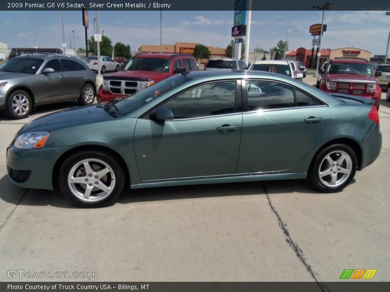 Silver Green Metallic / Ebony 2009 Pontiac G6 V6 Sedan