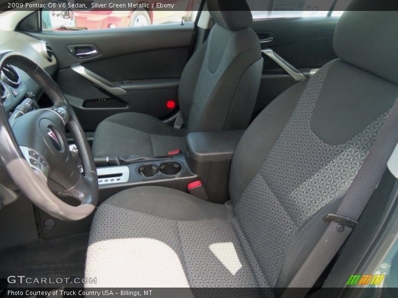 Silver Green Metallic / Ebony 2009 Pontiac G6 V6 Sedan