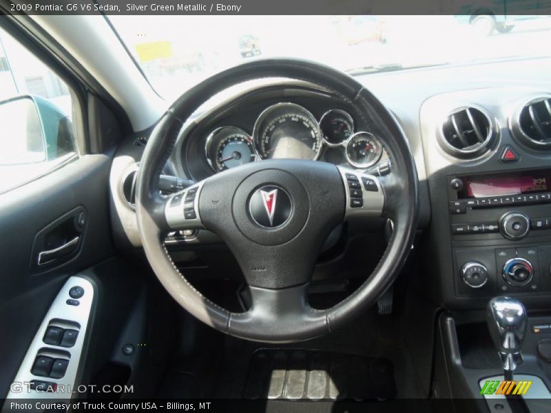Silver Green Metallic / Ebony 2009 Pontiac G6 V6 Sedan