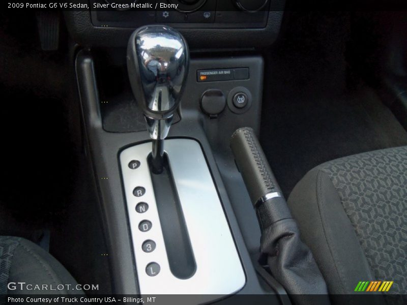 Silver Green Metallic / Ebony 2009 Pontiac G6 V6 Sedan