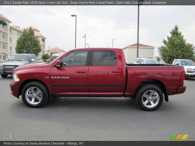 Deep Cherry Red Crystal Pearl / Dark Slate Gray/Medium Graystone 2011 Dodge Ram 1500 Sport Crew Cab 4x4