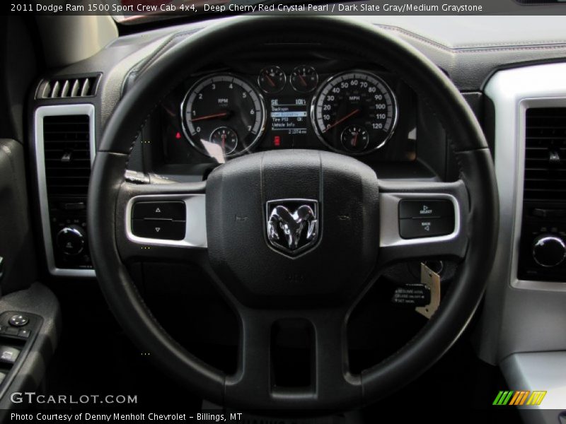 Deep Cherry Red Crystal Pearl / Dark Slate Gray/Medium Graystone 2011 Dodge Ram 1500 Sport Crew Cab 4x4