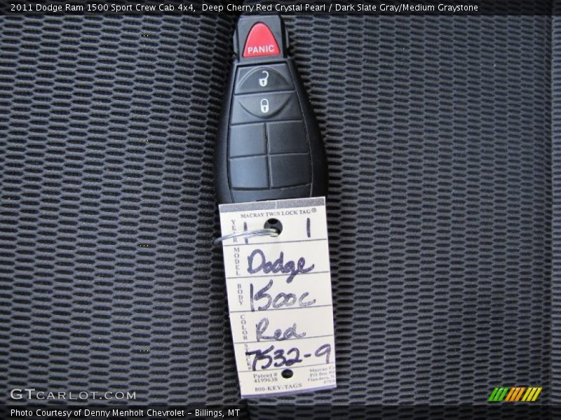 Deep Cherry Red Crystal Pearl / Dark Slate Gray/Medium Graystone 2011 Dodge Ram 1500 Sport Crew Cab 4x4
