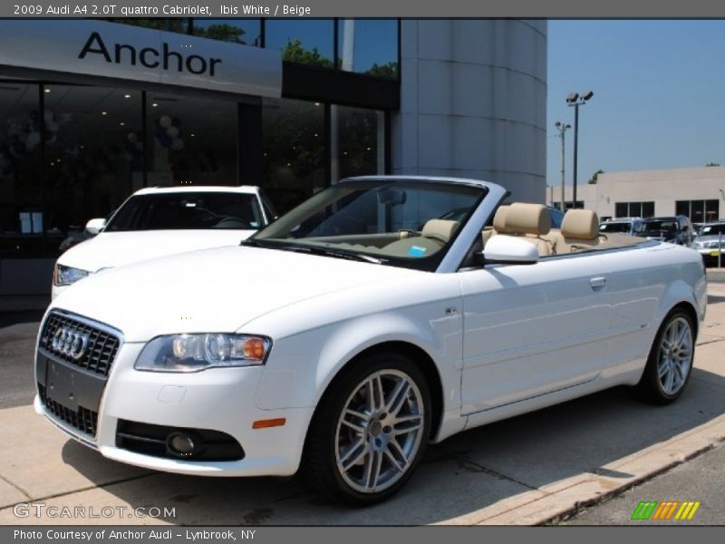 Ibis White / Beige 2009 Audi A4 2.0T quattro Cabriolet