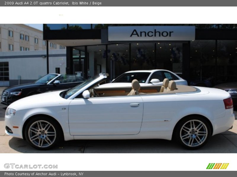 Ibis White / Beige 2009 Audi A4 2.0T quattro Cabriolet