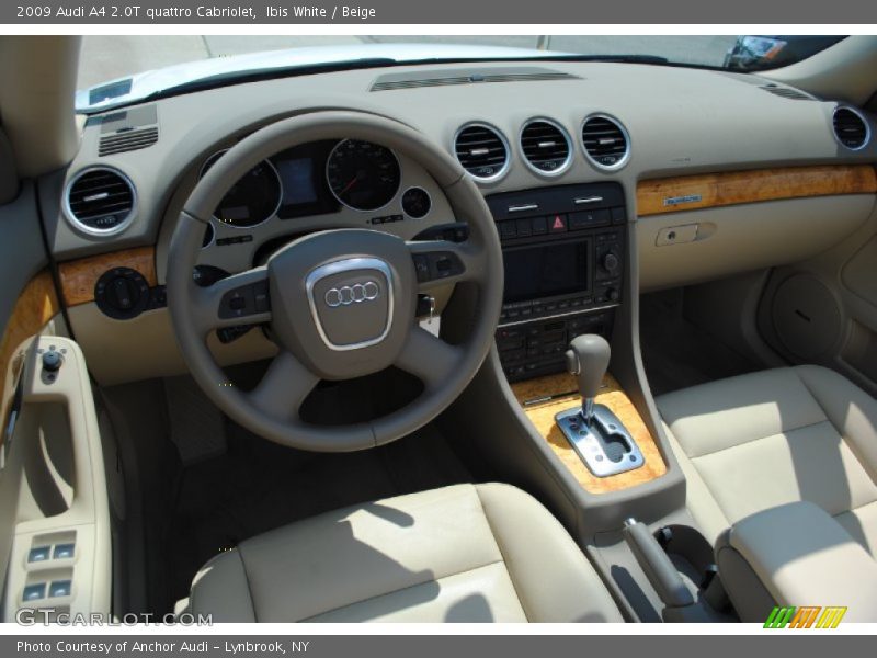 Ibis White / Beige 2009 Audi A4 2.0T quattro Cabriolet
