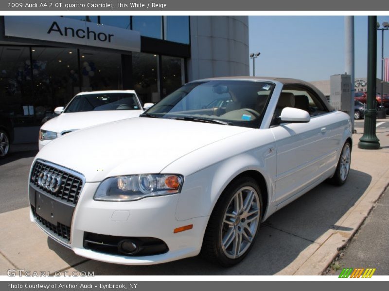 Ibis White / Beige 2009 Audi A4 2.0T quattro Cabriolet