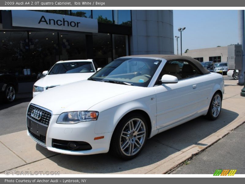 Ibis White / Beige 2009 Audi A4 2.0T quattro Cabriolet