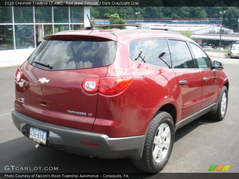 Red Jewel Tintcoat / Dark Gray/Light Gray 2010 Chevrolet Traverse LT AWD