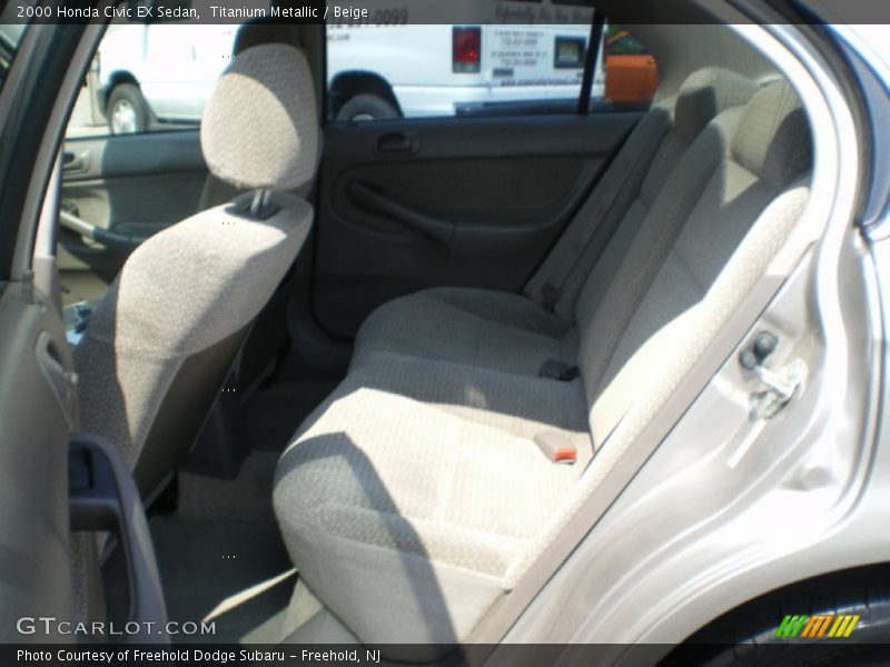Titanium Metallic / Beige 2000 Honda Civic EX Sedan