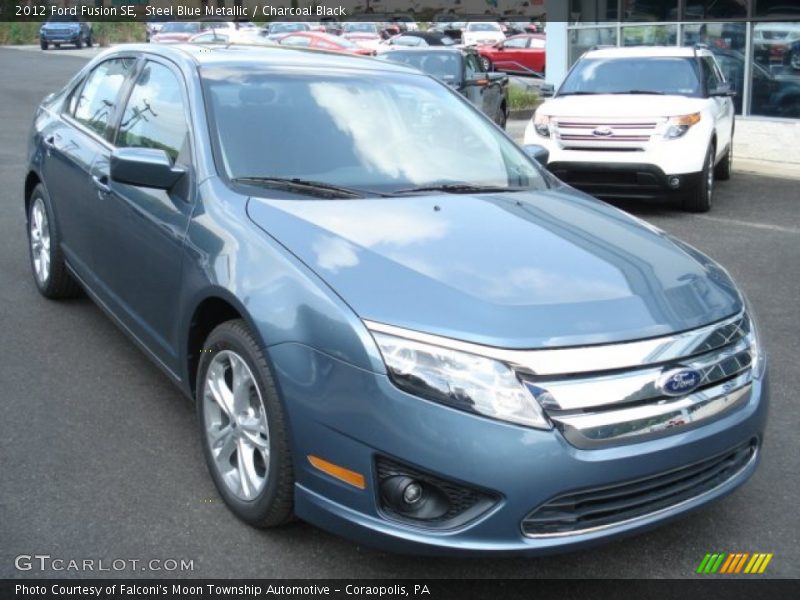 Steel Blue Metallic / Charcoal Black 2012 Ford Fusion SE