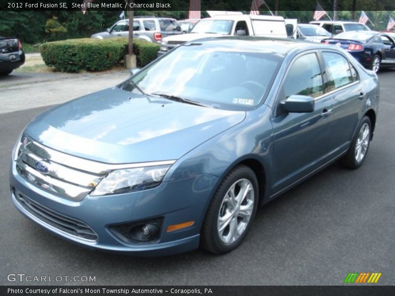 Steel Blue Metallic / Charcoal Black 2012 Ford Fusion SE