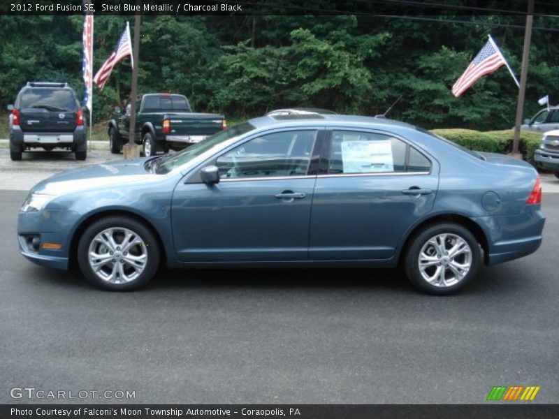 Steel Blue Metallic / Charcoal Black 2012 Ford Fusion SE
