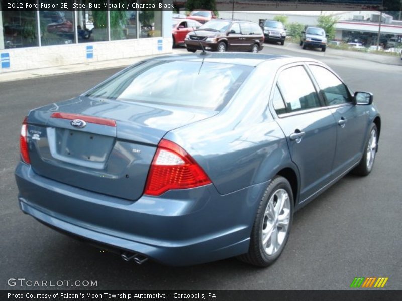 Steel Blue Metallic / Charcoal Black 2012 Ford Fusion SE