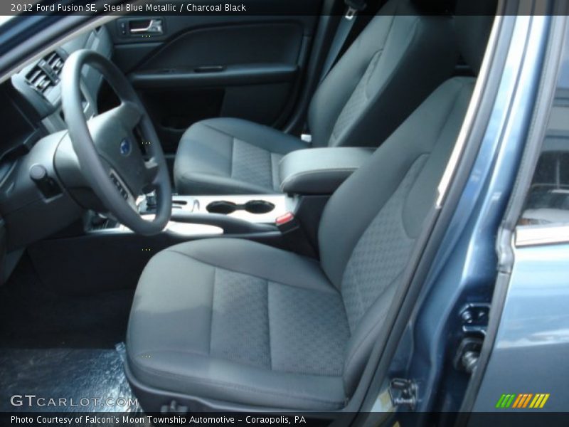Steel Blue Metallic / Charcoal Black 2012 Ford Fusion SE