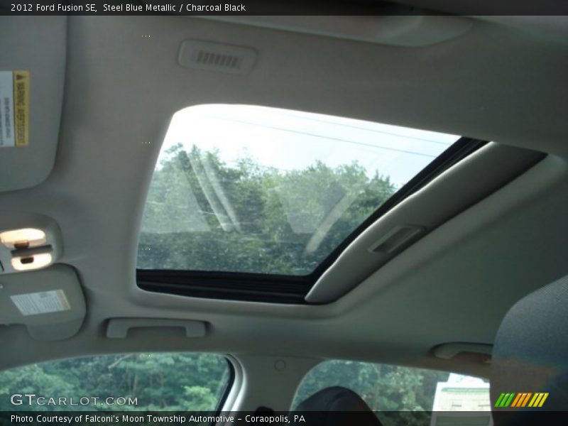 Steel Blue Metallic / Charcoal Black 2012 Ford Fusion SE