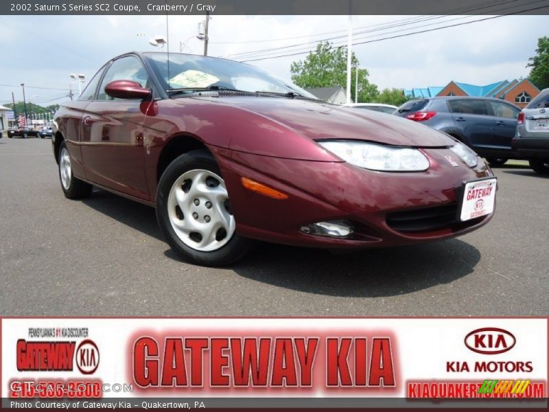 Cranberry / Gray 2002 Saturn S Series SC2 Coupe
