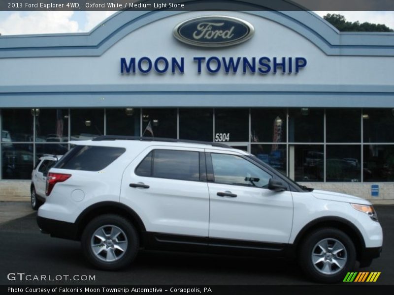 Oxford White / Medium Light Stone 2013 Ford Explorer 4WD