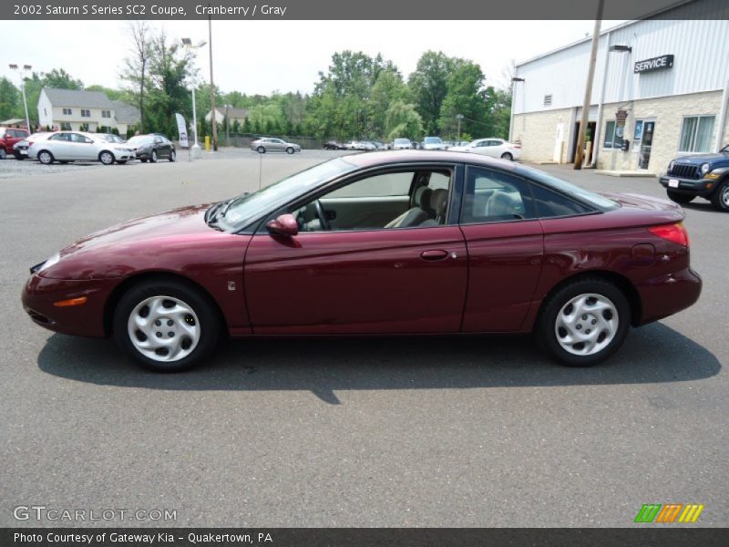 Cranberry / Gray 2002 Saturn S Series SC2 Coupe