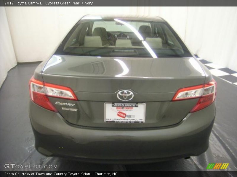 Cypress Green Pearl / Ivory 2012 Toyota Camry L