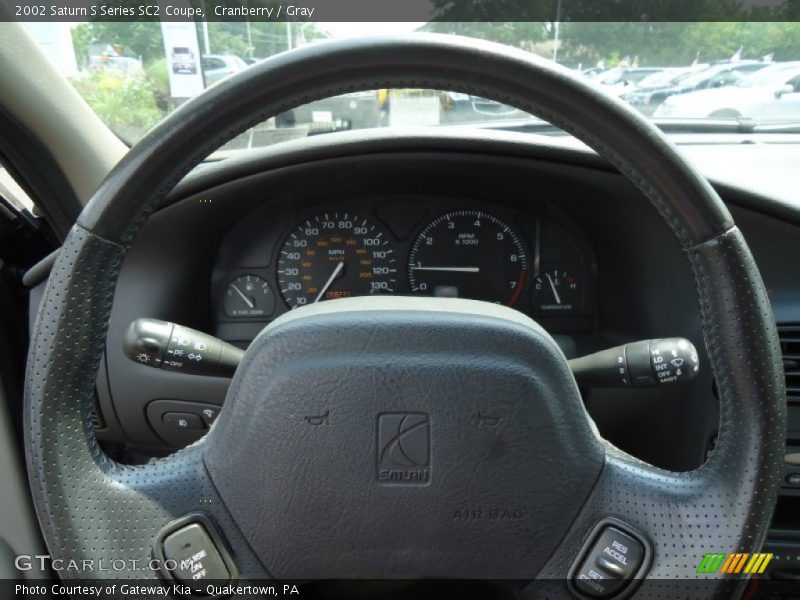 Cranberry / Gray 2002 Saturn S Series SC2 Coupe