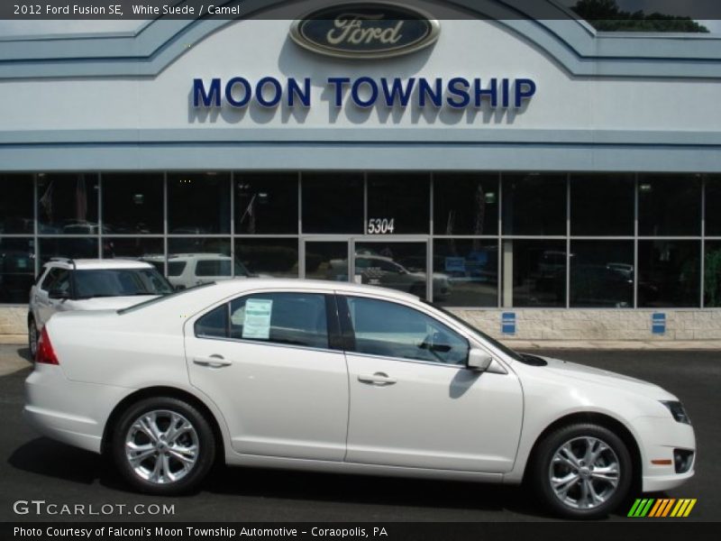 White Suede / Camel 2012 Ford Fusion SE