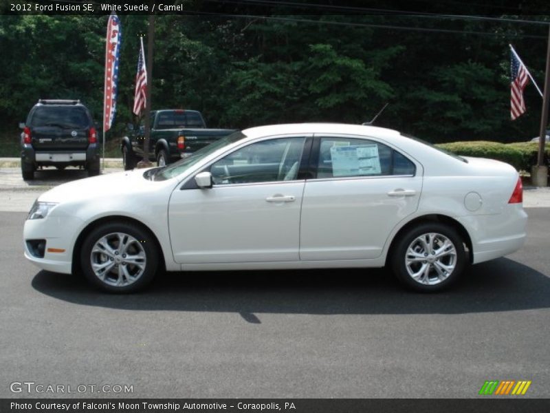 White Suede / Camel 2012 Ford Fusion SE