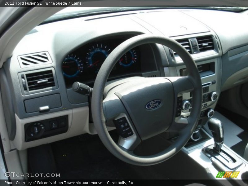 White Suede / Camel 2012 Ford Fusion SE