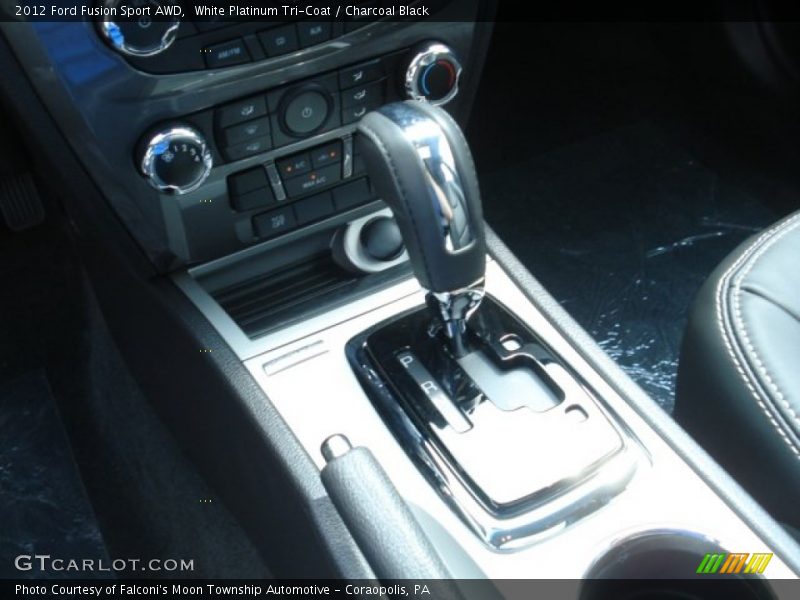 White Platinum Tri-Coat / Charcoal Black 2012 Ford Fusion Sport AWD
