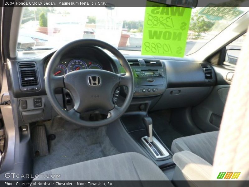 Magnesium Metallic / Gray 2004 Honda Civic LX Sedan