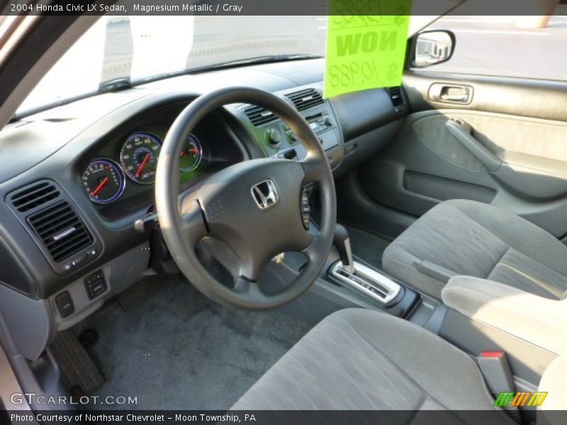 Magnesium Metallic / Gray 2004 Honda Civic LX Sedan