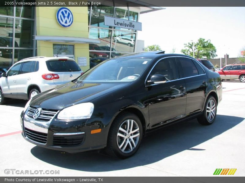 Black / Pure Beige 2005 Volkswagen Jetta 2.5 Sedan