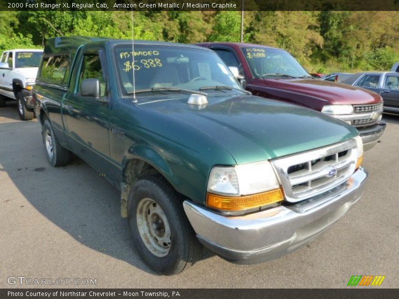 Amazon Green Metallic / Medium Graphite 2000 Ford Ranger XL Regular Cab