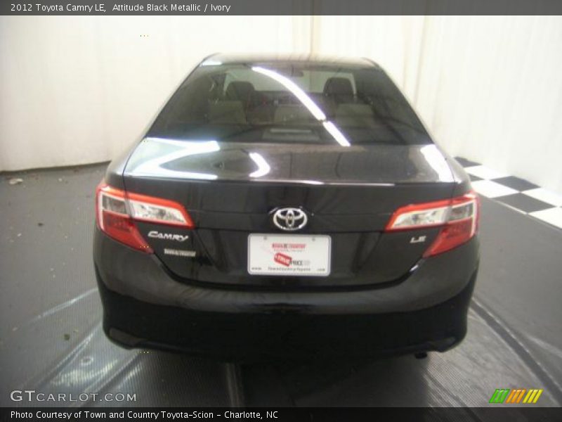 Attitude Black Metallic / Ivory 2012 Toyota Camry LE