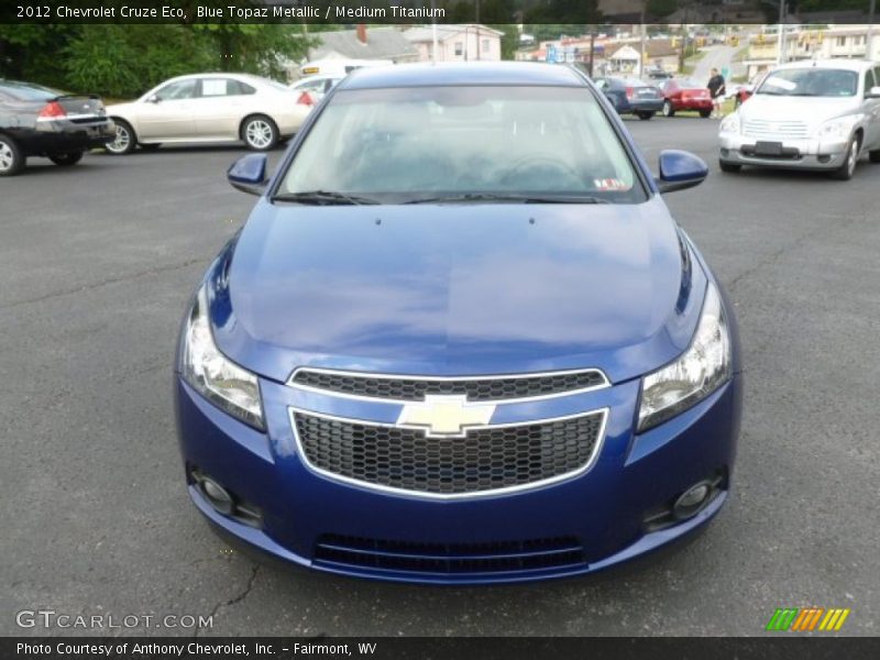 Blue Topaz Metallic / Medium Titanium 2012 Chevrolet Cruze Eco