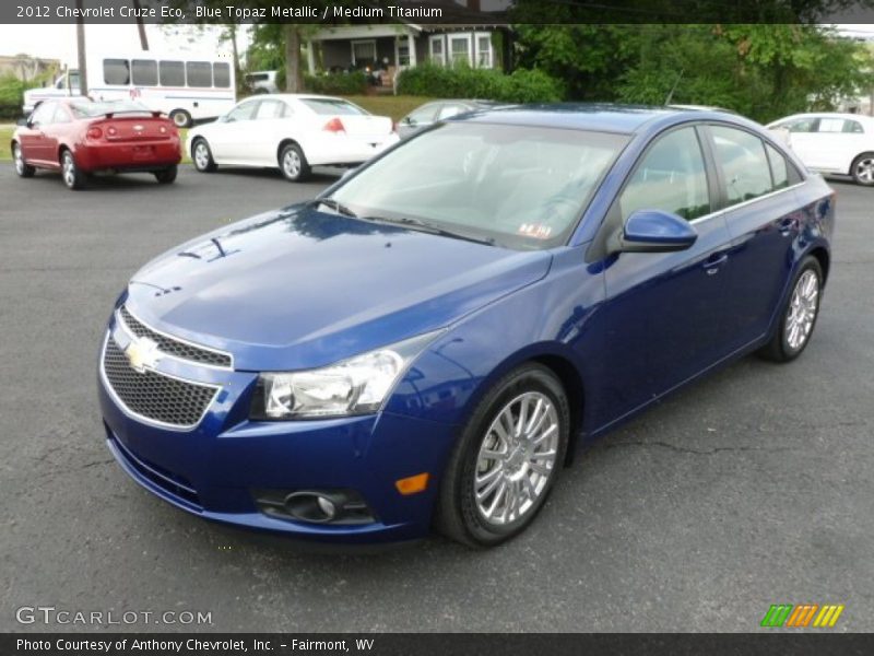 Blue Topaz Metallic / Medium Titanium 2012 Chevrolet Cruze Eco