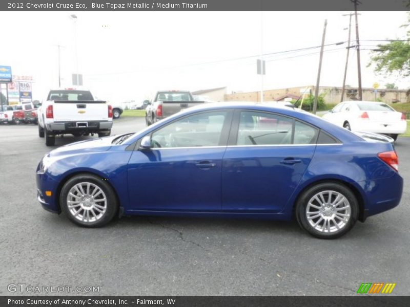 Blue Topaz Metallic / Medium Titanium 2012 Chevrolet Cruze Eco