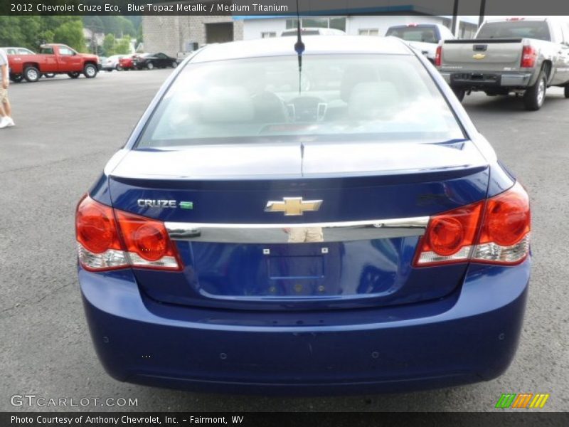 Blue Topaz Metallic / Medium Titanium 2012 Chevrolet Cruze Eco