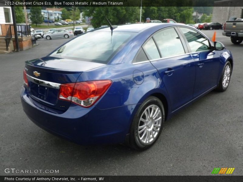 Blue Topaz Metallic / Medium Titanium 2012 Chevrolet Cruze Eco