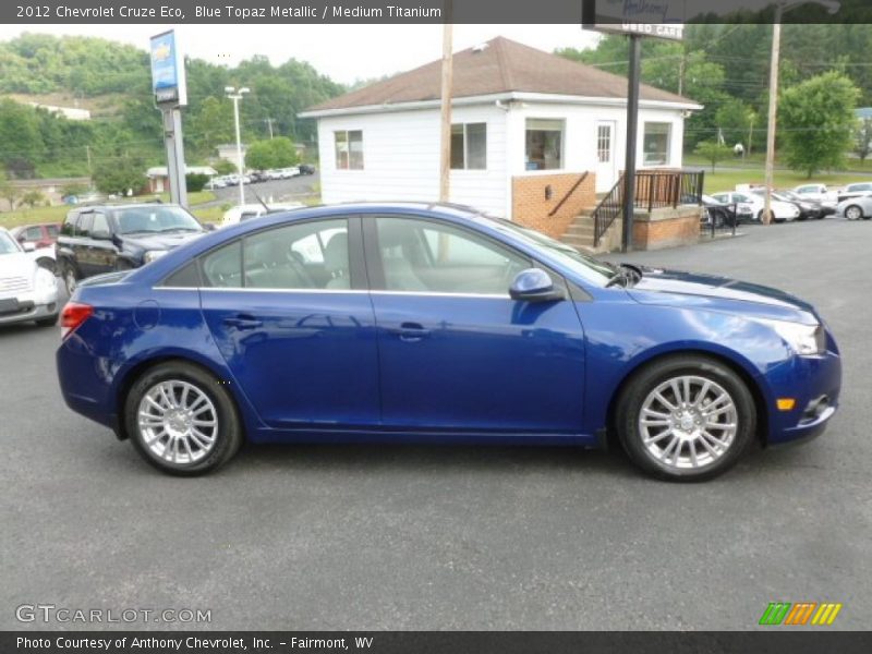 Blue Topaz Metallic / Medium Titanium 2012 Chevrolet Cruze Eco