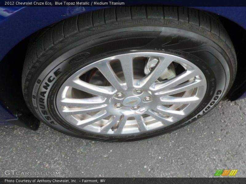 Blue Topaz Metallic / Medium Titanium 2012 Chevrolet Cruze Eco