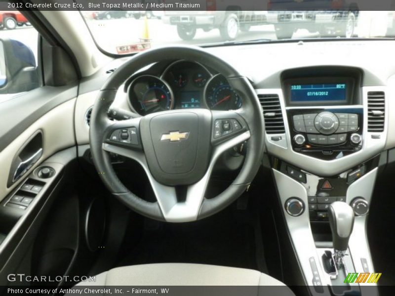 Blue Topaz Metallic / Medium Titanium 2012 Chevrolet Cruze Eco