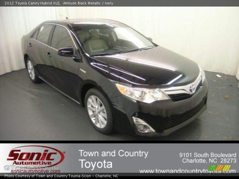 Attitude Black Metallic / Ivory 2012 Toyota Camry Hybrid XLE