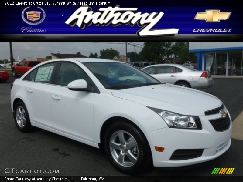 Summit White / Medium Titanium 2012 Chevrolet Cruze LT