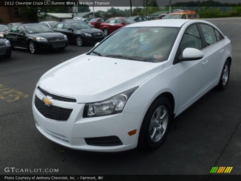 Summit White / Medium Titanium 2012 Chevrolet Cruze LT